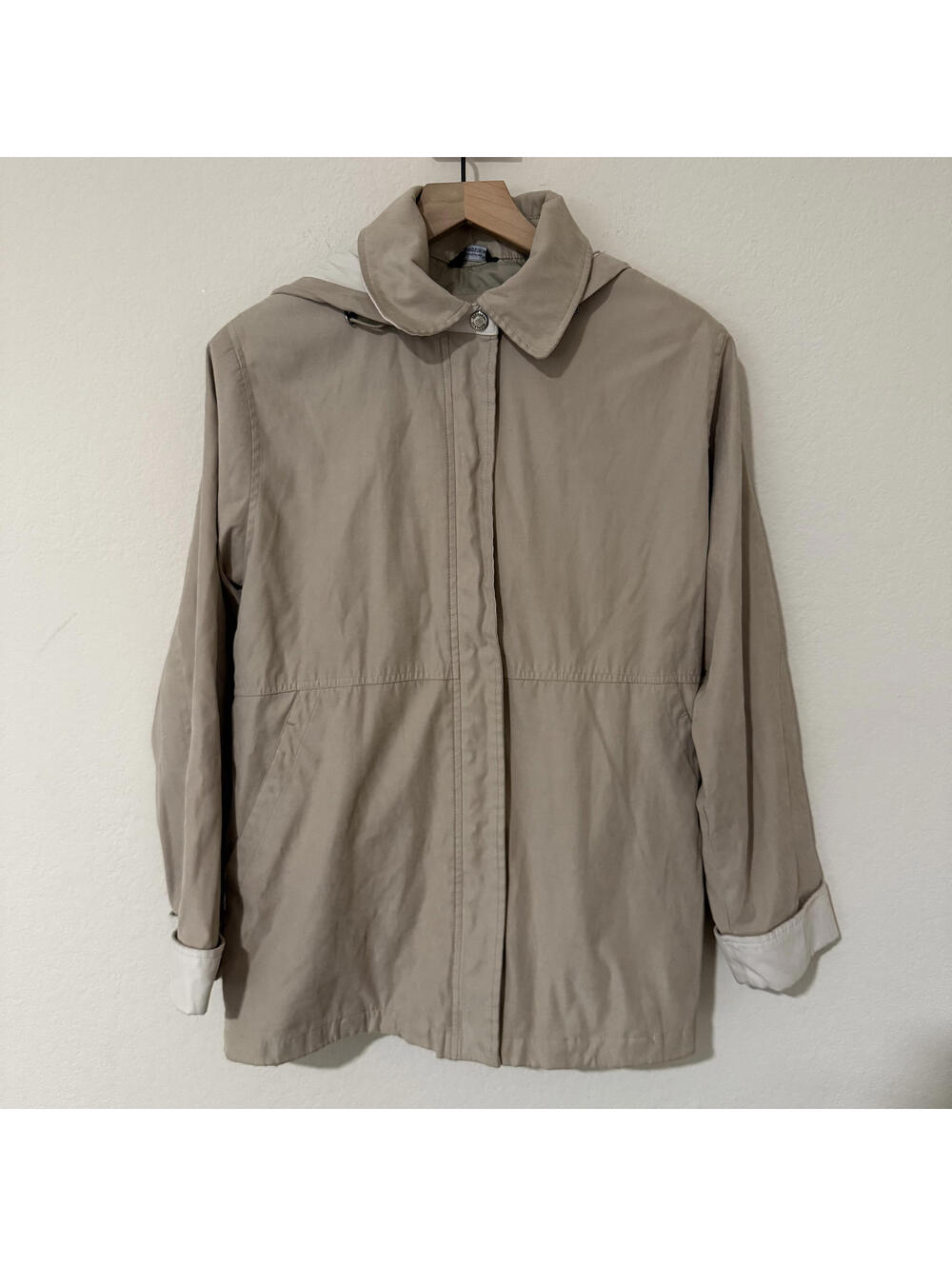 Bernardo Jacket Women's M Tan Detach Hood Zip